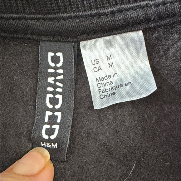 H&M Black Sweatshirt with Beaded Fringe - Picture 6 of 8